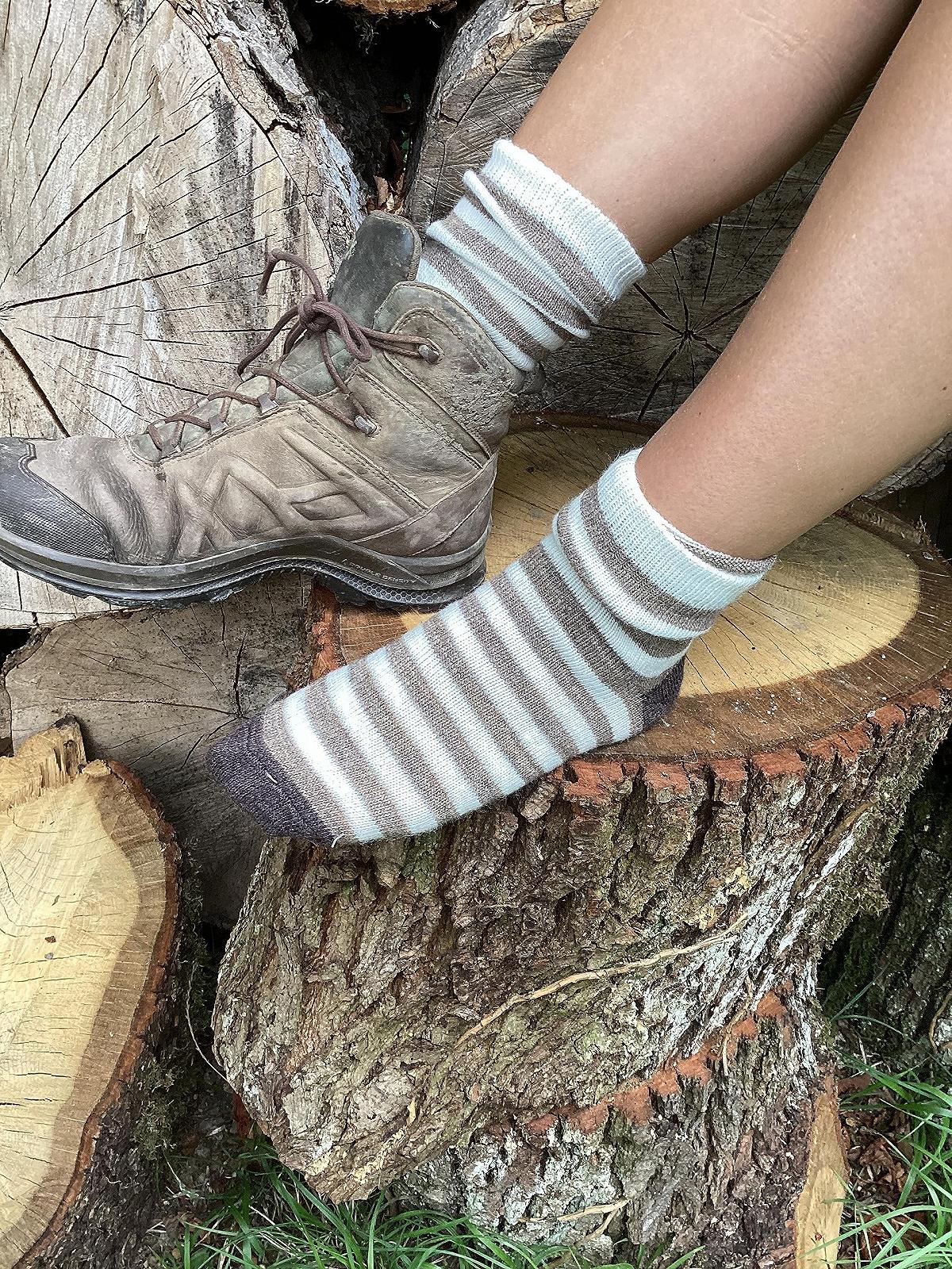 Шкарпетки Alpaka, 2 пари, Тонкі смугасті шкарпетки з альпаки, фото №9