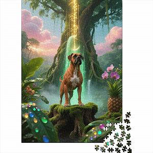 Пазл Boxer Dog Tropical Jungle 1000 деталей 70 x 50 cm synthetic.ua - Фото 1
