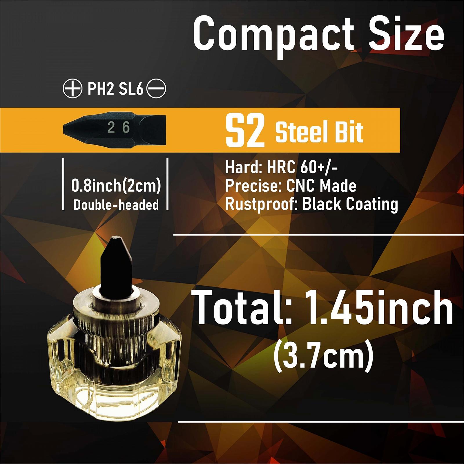 Отвёртка Steinwhale 10 в 1 Короткая Мини Для Узких Пространств Cellulose Acetate Fiber Handle Double Headed S2 Steel Bits Высокая Твёрдость Изысканная EDC, фото №4 Отвёртка Steinwhale 10 в 1 Короткая Мини Для Узких Пространств Cellulose Acetate Fiber Handle Double Headed S2 Steel Bits Высокая Твёрдость Изысканная EDC, фото №4