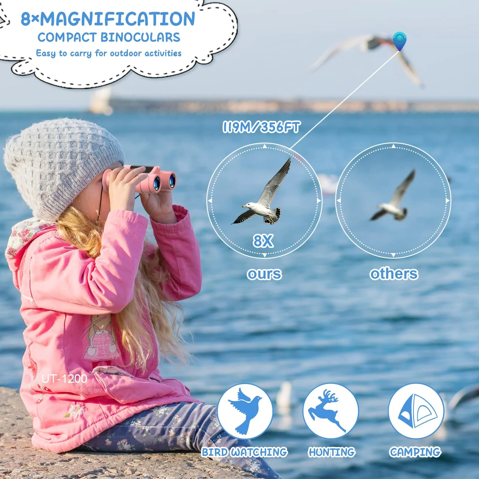 Дитячий бінокль 8x21 HD з сумкою, фото №5