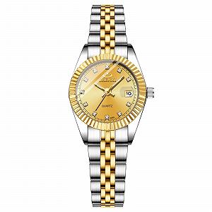 Купить Наручные часы OIDEA Парные С датой Со стразами: Золотые Мужские часы Женские часы Аналоговые Кварцевые С календарем Циферблат со светящимися Стрелками Ремешок из нержавеющей стали - Фото 1 Наручные часы OIDEA Парные С датой Со стразами: Золотые Мужские часы Женские часы Аналоговые Кварцевые С календарем Циферблат со светящимися Стрелками Ремешок из нержавеющей стали - Фото 1