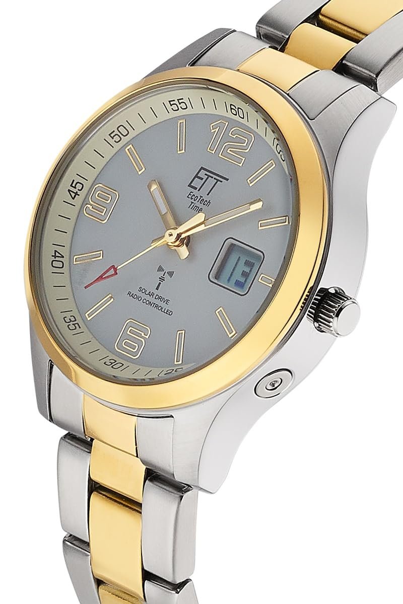 Аналоговые часы ETT Eco Tech Time Funk Solar ELS-11590-12M с ремешком из нержавеющей стали, фото №2