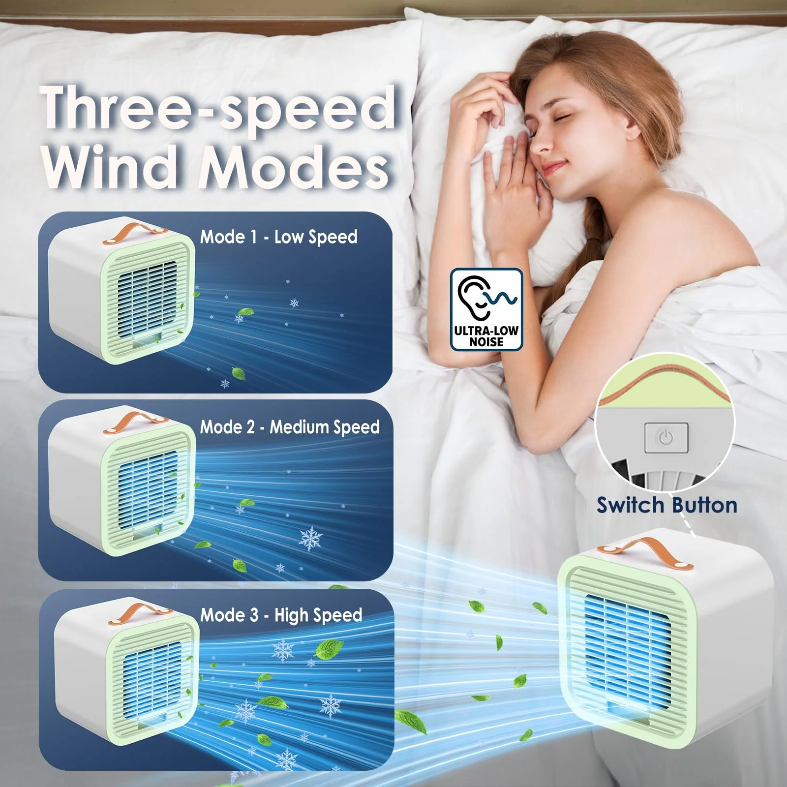 Мобильный воздухоохладитель HyAdierTech Mini USB 3 скорости, фото №3