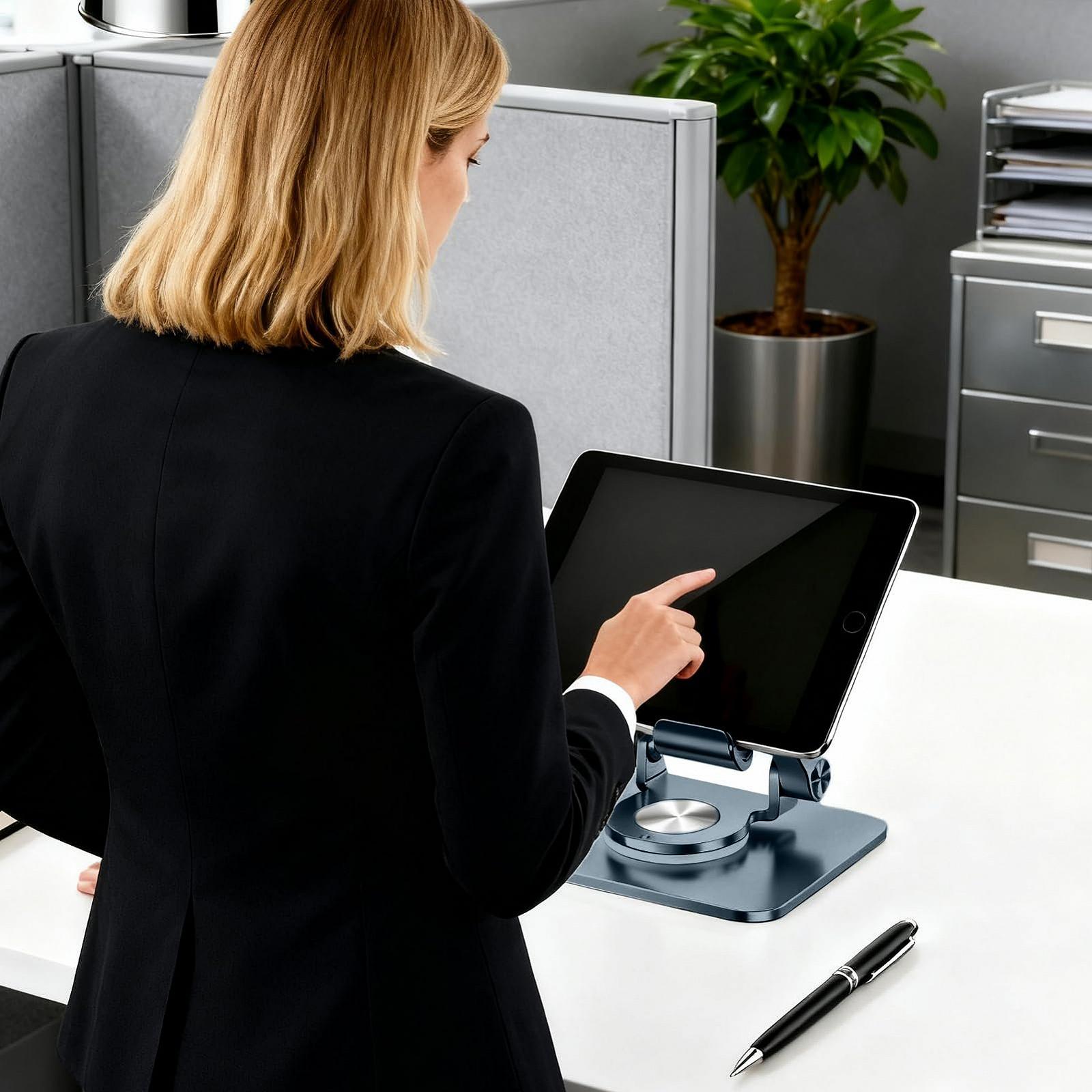 Подставка для ноутбука Эргономичная с вращающимся основанием на 360 градусов, складная, регулируемая | Портативный дизайн 3 в 1 для офиса, фото №3