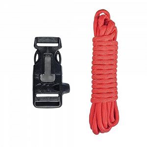 Браслет Paracord Firestarter/Whistle, 20 дюймов, алый красный - Фото 1
