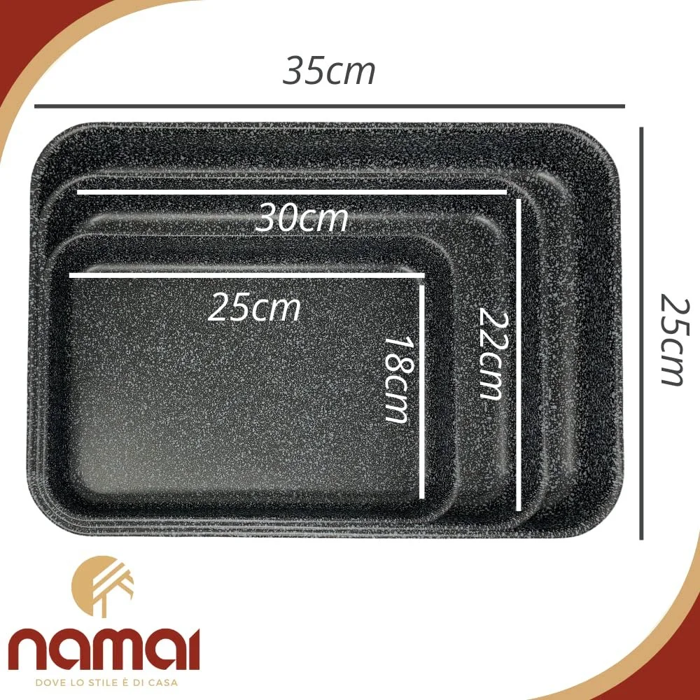 Набір форм для випікання NAMAI TRIS 3 штуки алюмінієві 35 см 30 см 25 см, фото №3