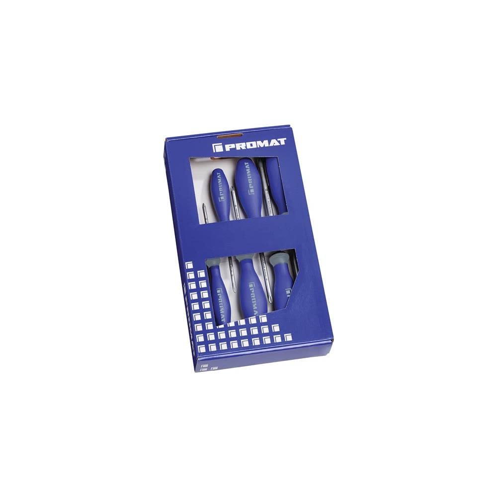 Набір викруток PROMAT 6 предметів PH/PZD 3-компонентна ручка, фото №1