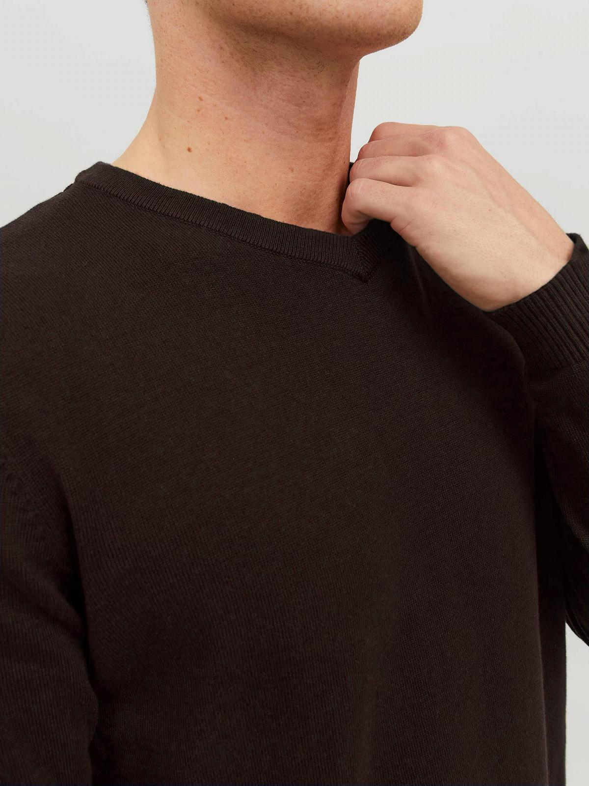 Джемпер з V-подібним вирізом JACK & JONES Чоловічий в'язаний, фото №3