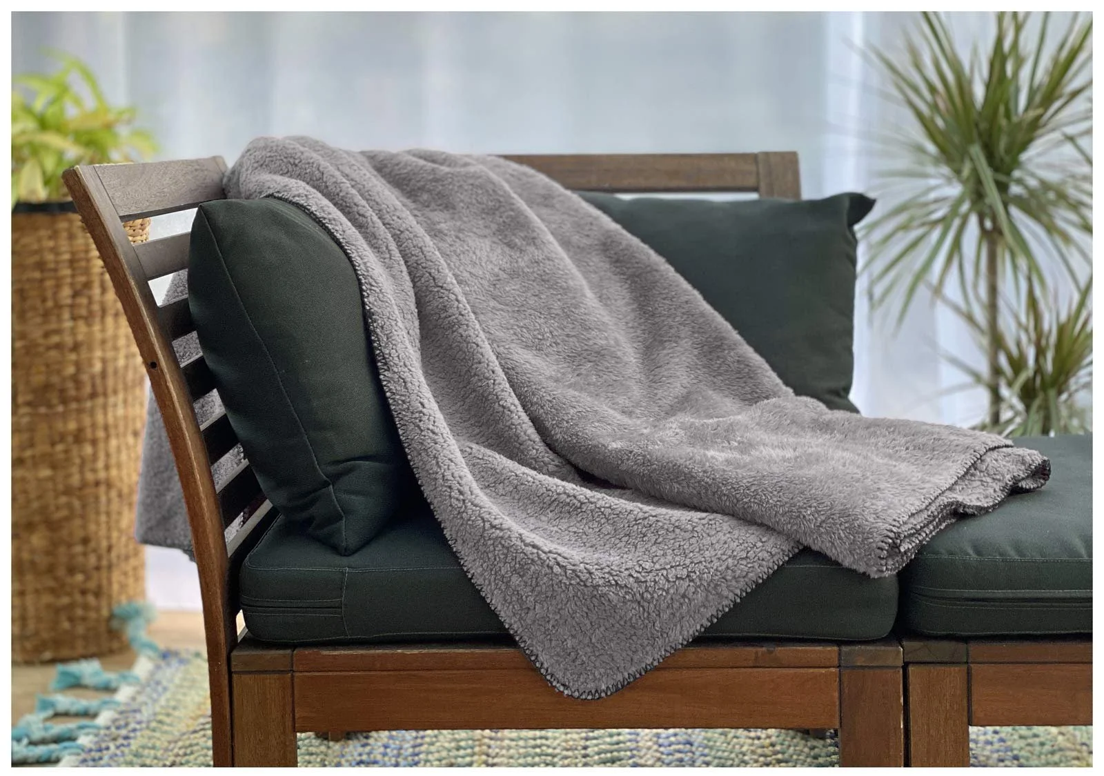 Покривало heimtexland Довгий ворс Teddy Fleece XL 200 x 150 Срібно-сірий, фото №5 Покривало heimtexland Довгий ворс Teddy Fleece XL 200 x 150 Срібно-сірий, фото №5