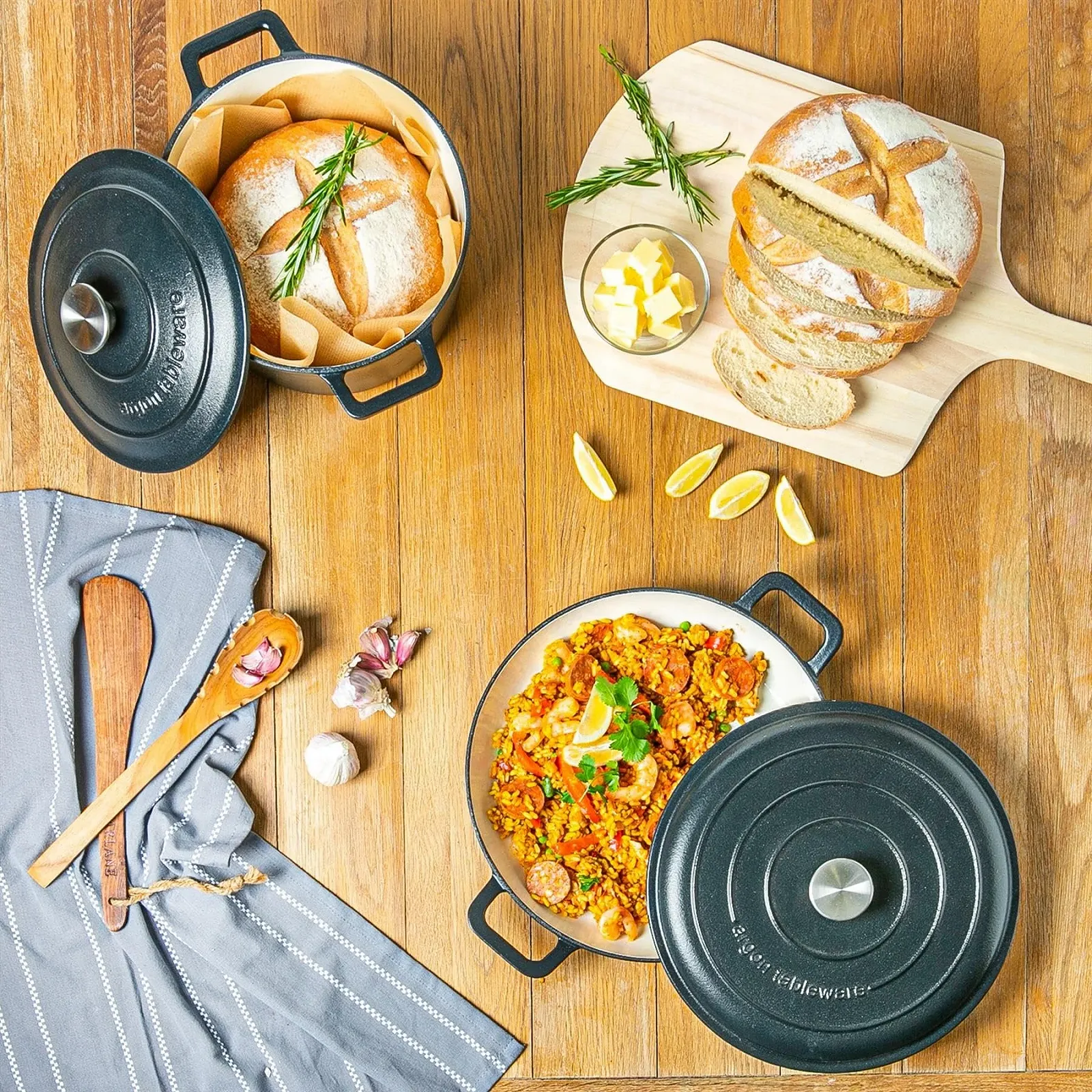 Набір каструль для запікання Argon Tableware чавунний 2 розміри 2 шт. матовий чорний, фото №3 Набір каструль для запікання Argon Tableware чавунний 2 розміри 2 шт. матовий чорний, фото №3