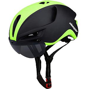 Велосипедний шолом Shinmax з підсвічуванням, козирком, USB зарядкою, регульований, 57-62 см - Фото 1