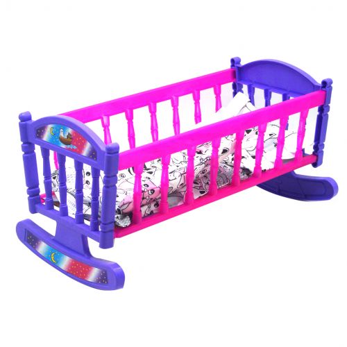 Кроватка с постелью малиновая [tsi158495-TSI], фото №1