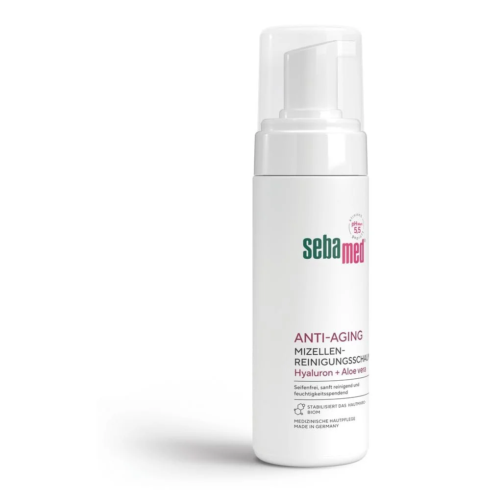 Пінка для вмивання SEBAMED Anti-Ageing міцелярна, для жирної та проблемної шкіри, з гіалуроновою кислотою та алое вера, 150 мл, фото №2