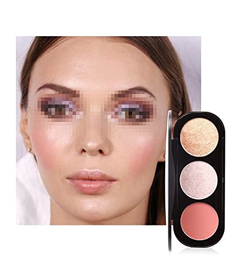Рум'яна Palet 3 Types 3 Colours Blush Highlighter Palet Contour Shadow Powder Face Make Up (3#), фото №1