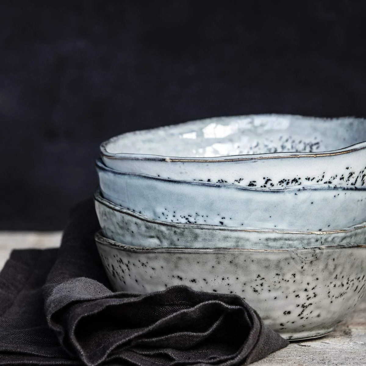 Миска для пластівців House Doctor Stoneware 14 cm 4.5 cm Сірий, фото №4