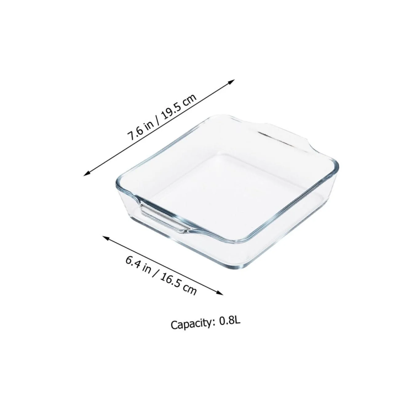 Форма для запекания стеклянная термостойкая с двойными ручками овальная, фото №2