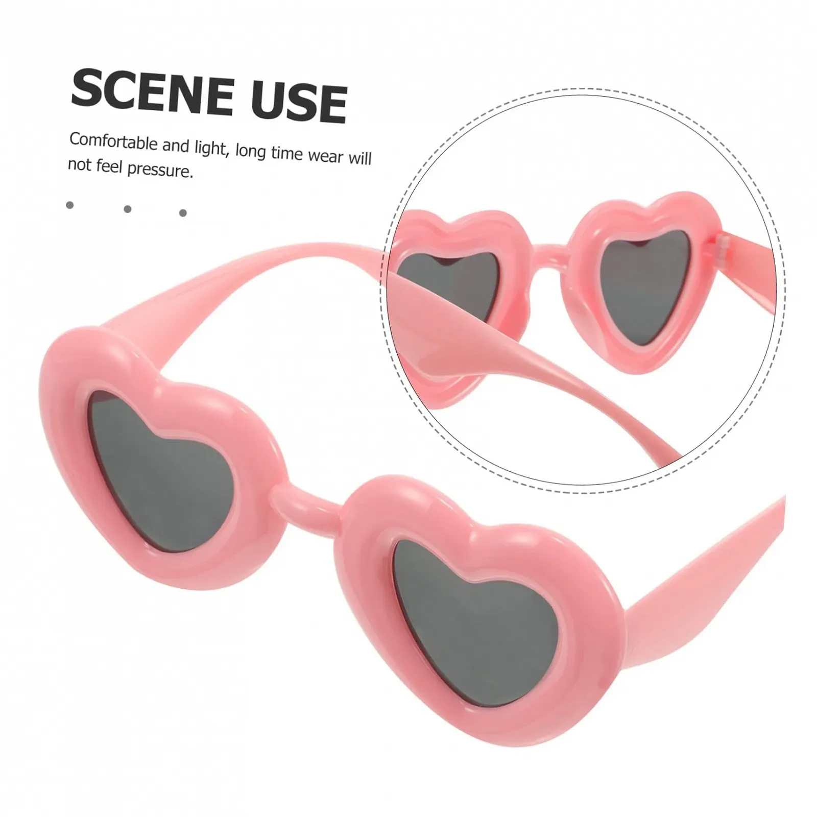 Солнцезащитные Очки Сердце VALICLUD 3St Пластик Розовый, фото №2