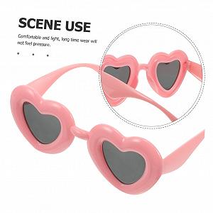 Сонцезахисні Окуляри Серце VALICLUD 3St Пластик Рожевий synthetic.ua - Фото 1