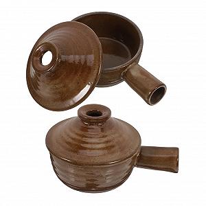 Набор из 2 горшков Ciieeo японский стиль грубая керамика с крышкой и ручкой для микроволновой печи - Фото 1