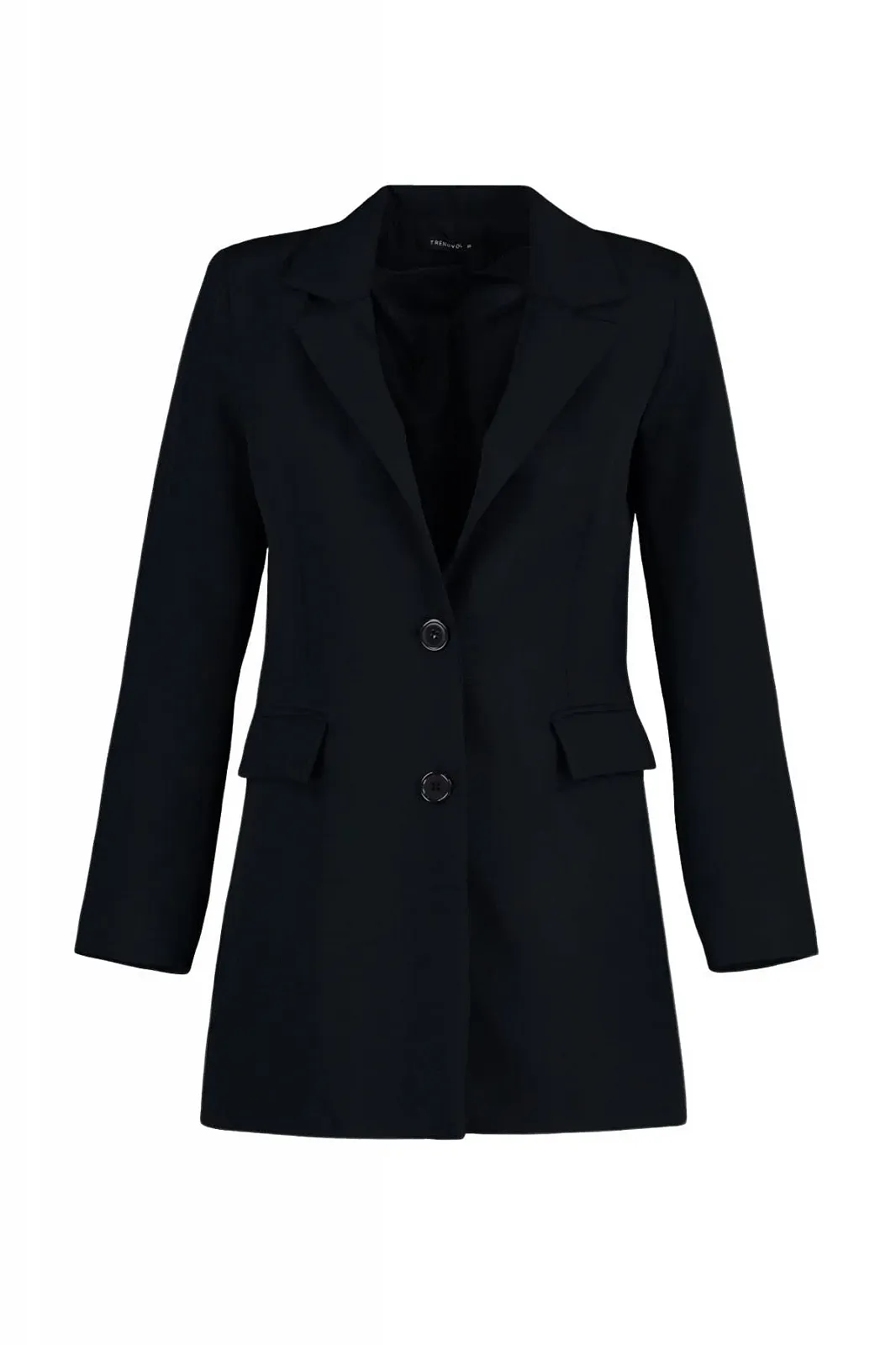 Куртка TRENDYOL Двубортный Обычный Однотонный, фото №6 Куртка TRENDYOL Двубортный Обычный Однотонный, фото №6