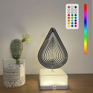 Настільна лампа ZVO Creative 3D Rotating LED 16 RGB сенсорна з акумулятором Water Drops - Фото 1