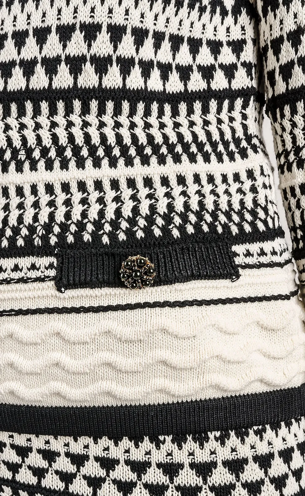 Жіночий кардиган Guess by Marciano у стилі Шанель Біло-чорний - M, фото №7