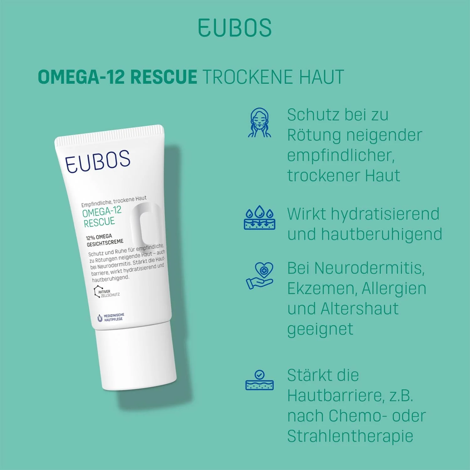 Крем для обличчя EUBOS Sensitive Skin Omega 3-6-9 50 мл, фото №3 Крем для обличчя EUBOS Sensitive Skin Omega 3-6-9 50 мл, фото №3