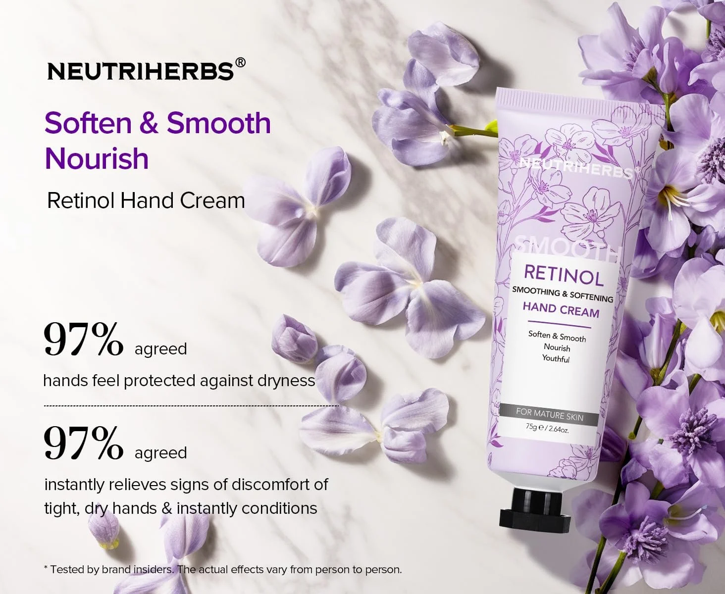 Крем для рук NEUTRIHERBS Retinol, Легкий зволожуючий крем для рук проти старіння, фото №2