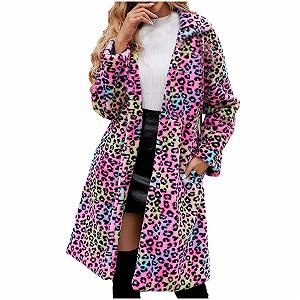 Штучна шуба Леопардова рожева - Фото 1