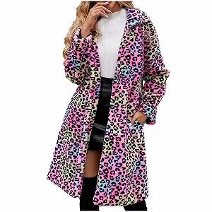 Штучна шуба Леопардова рожева - Фото 1