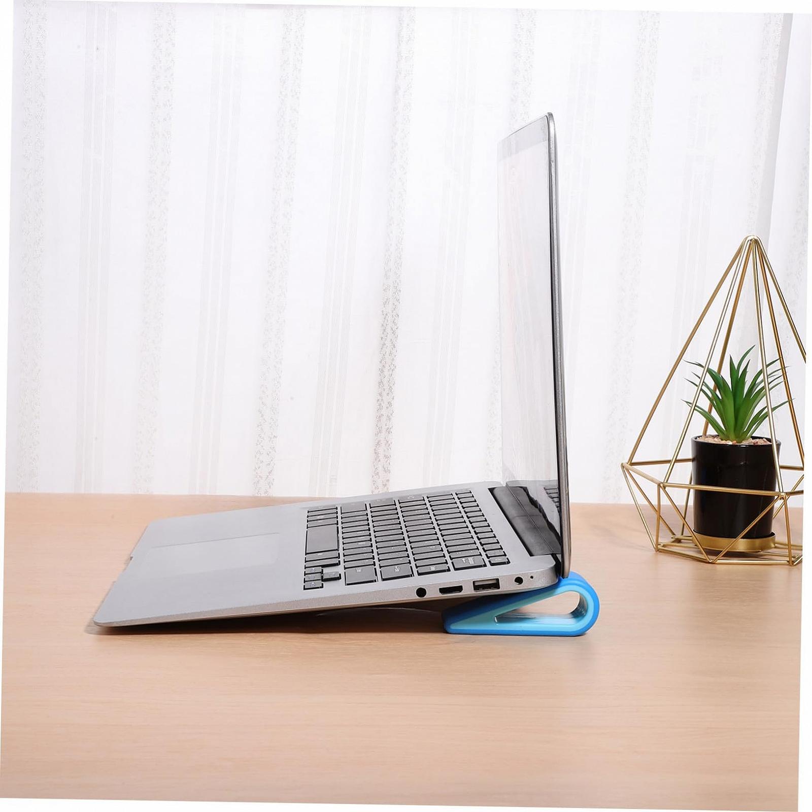 Підставка для ноутбука SOIMISS Регульована по висоті Охолоджуюча підкладка Ергономічна Синьо-біла (4 шт.), фото №6