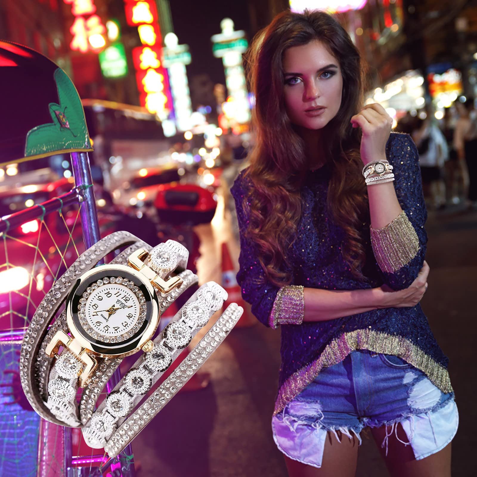 Жіночий наручний годинник Generisch Кварцовий Аналоговий з нержавіючої сталі, фото №3