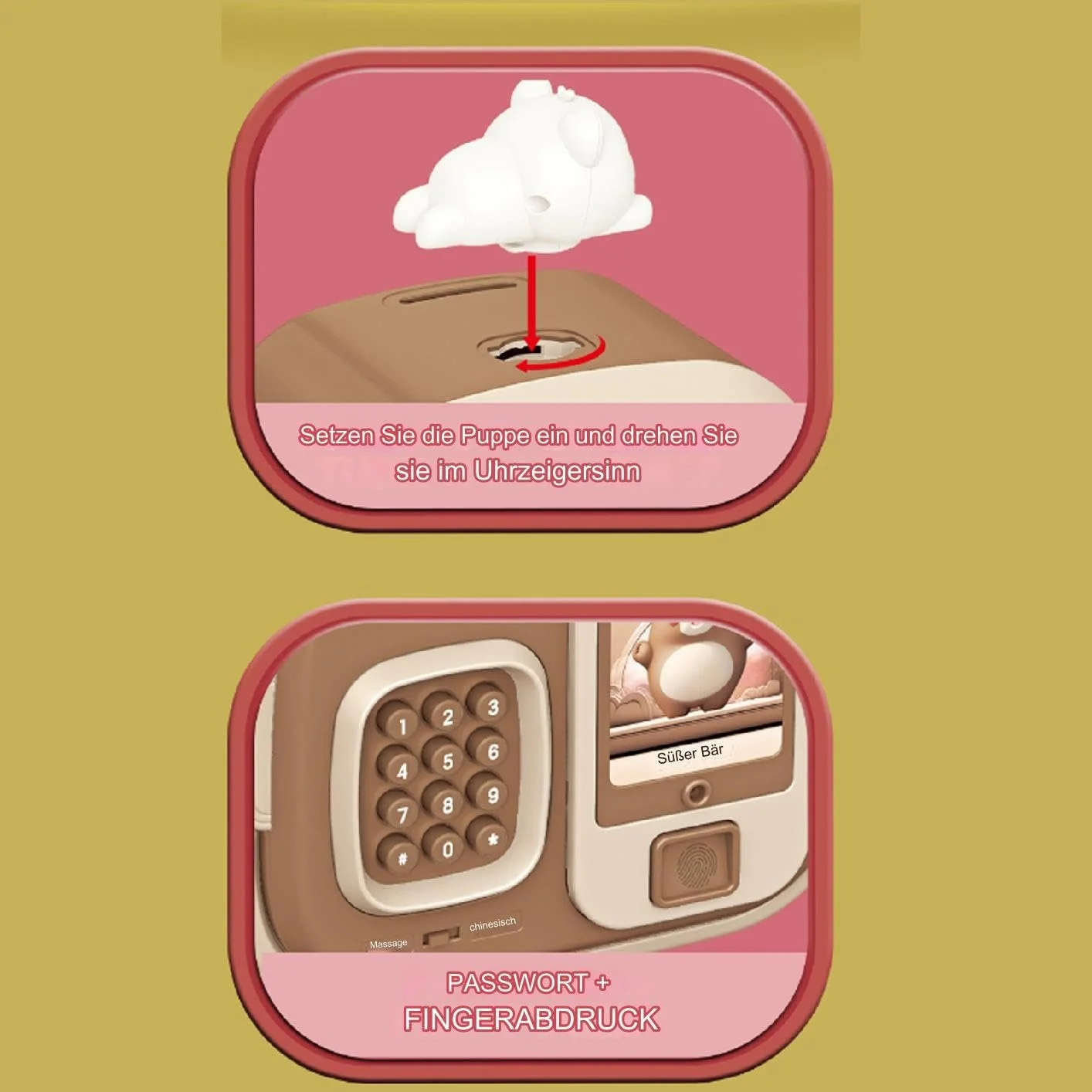 Скарбничка Smart з автоматичним купюроприймачем та відбитком пальця звукові ефекти, фото №5