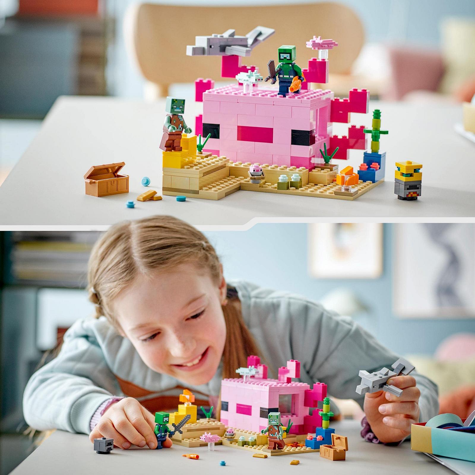 Набір LEGO Minecraft 21247 The Axolotl House Set рожевий, фото №7