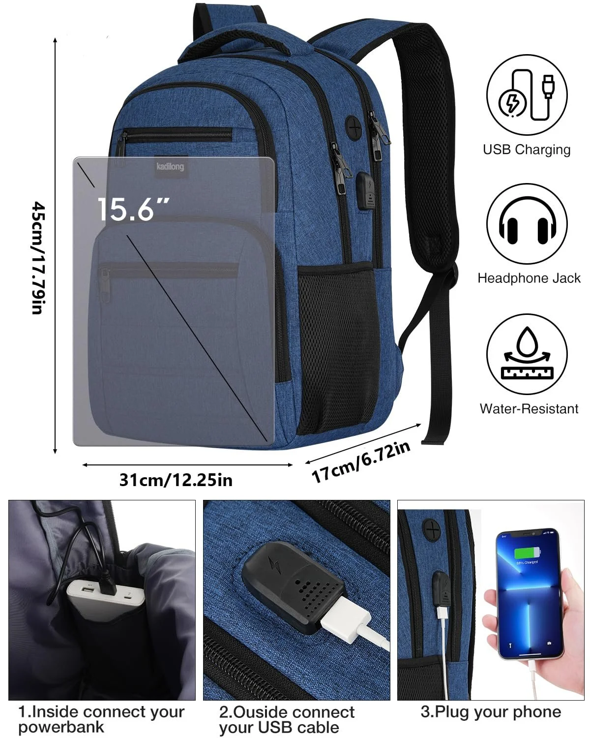 Рюкзак для ноутбука Herren 1 15.6" USB Oxford, фото №7 Рюкзак для ноутбука Herren 1 15.6" USB Oxford, фото №7