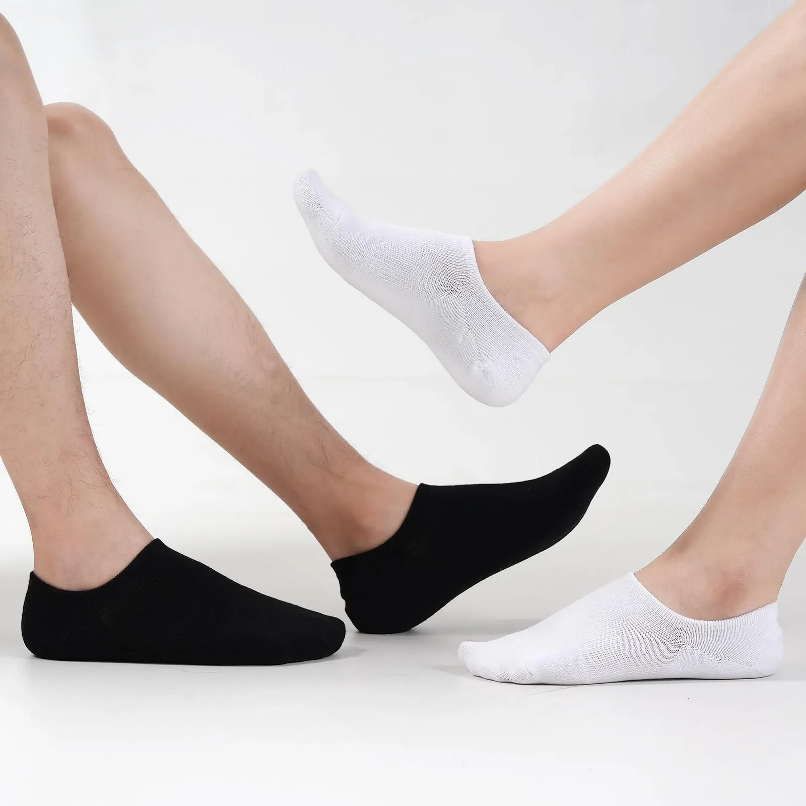 носки-следки Toes Home, 8 пар, бамбуковые, унисекс, с силиконовыми вставками против скольжения, фото №3