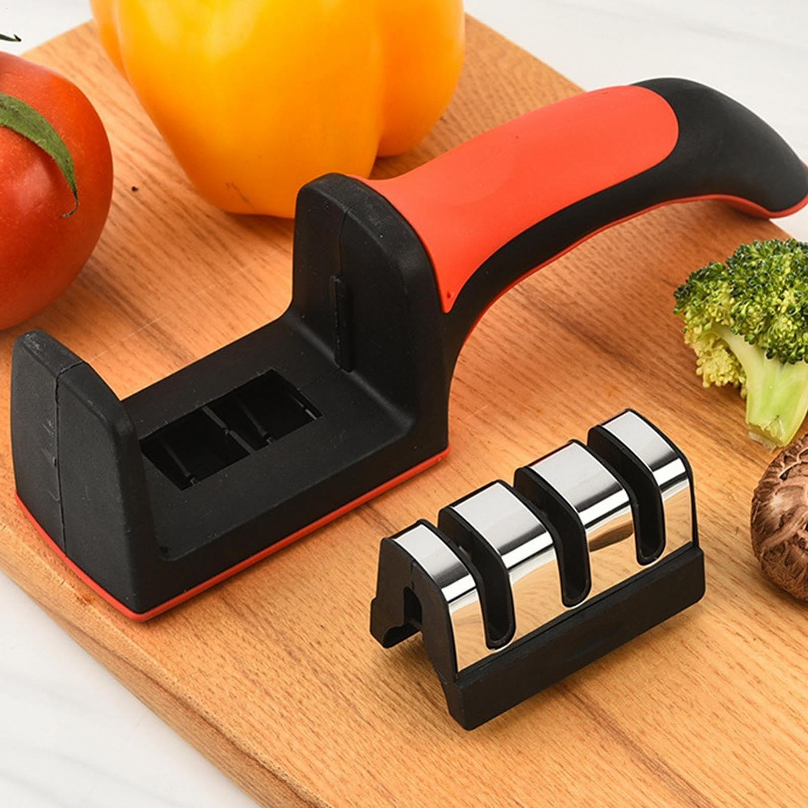 Точилка для кухонных ножей Многоступенчатая Профессиональная прецизионная Антискользящая, фото №8