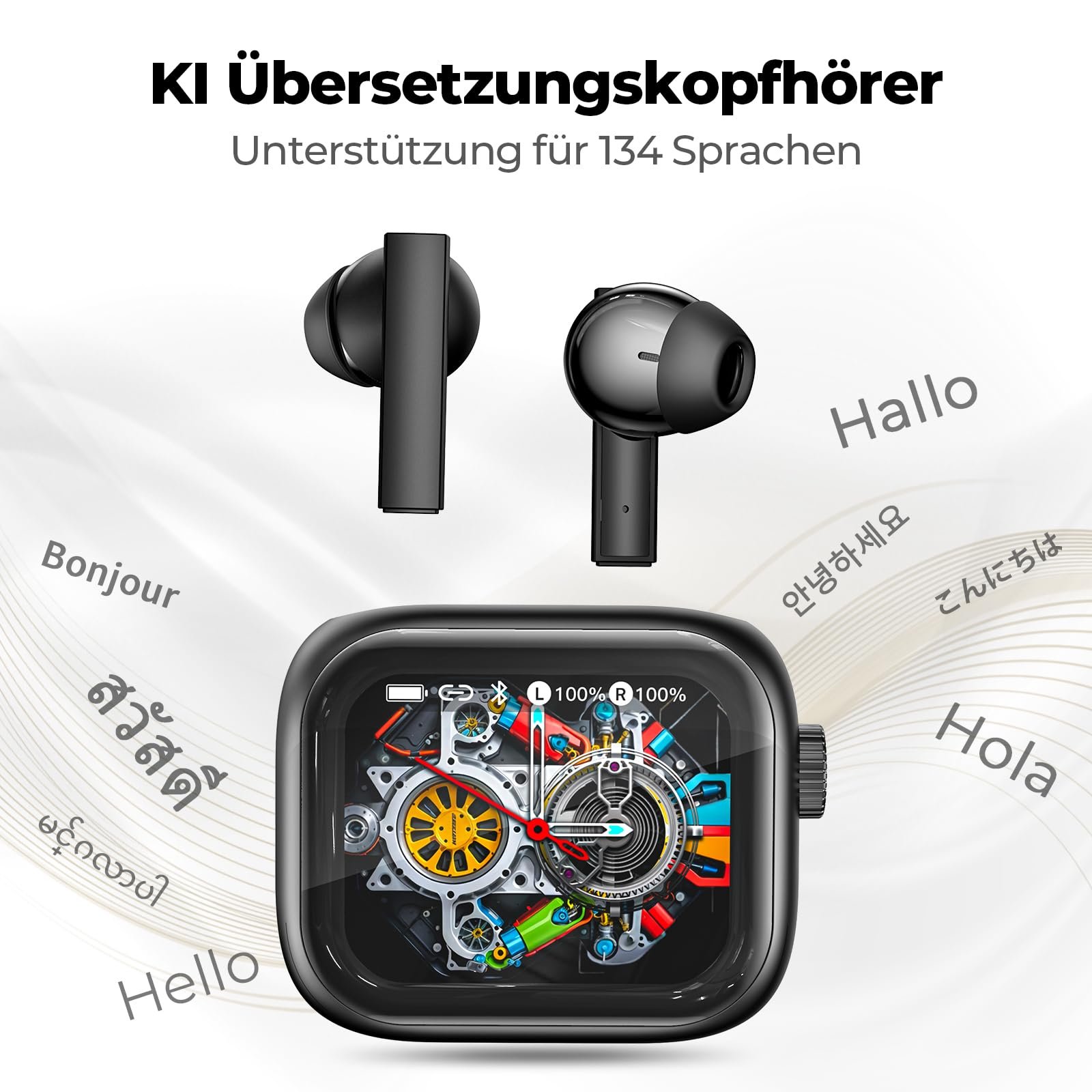 Наушники-переводчики Type AI NE40, 134 языка, Bluetooth 6.0, IPX5 водонепроницаемые, фото №2