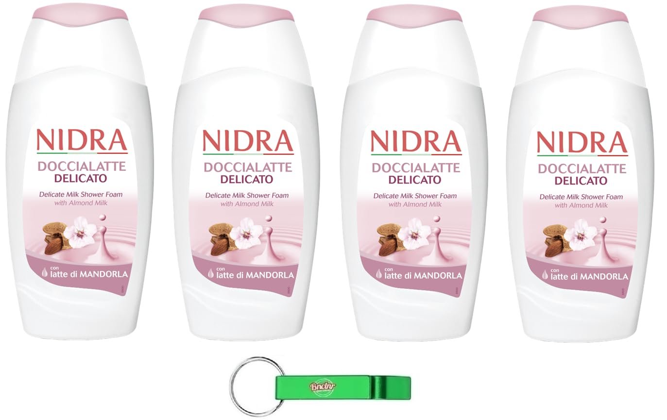 Гель для душу 4 x Nidra Doccialatte Delicato з молочними протеїнами та мигдальним молочком 250 мл, фото №1