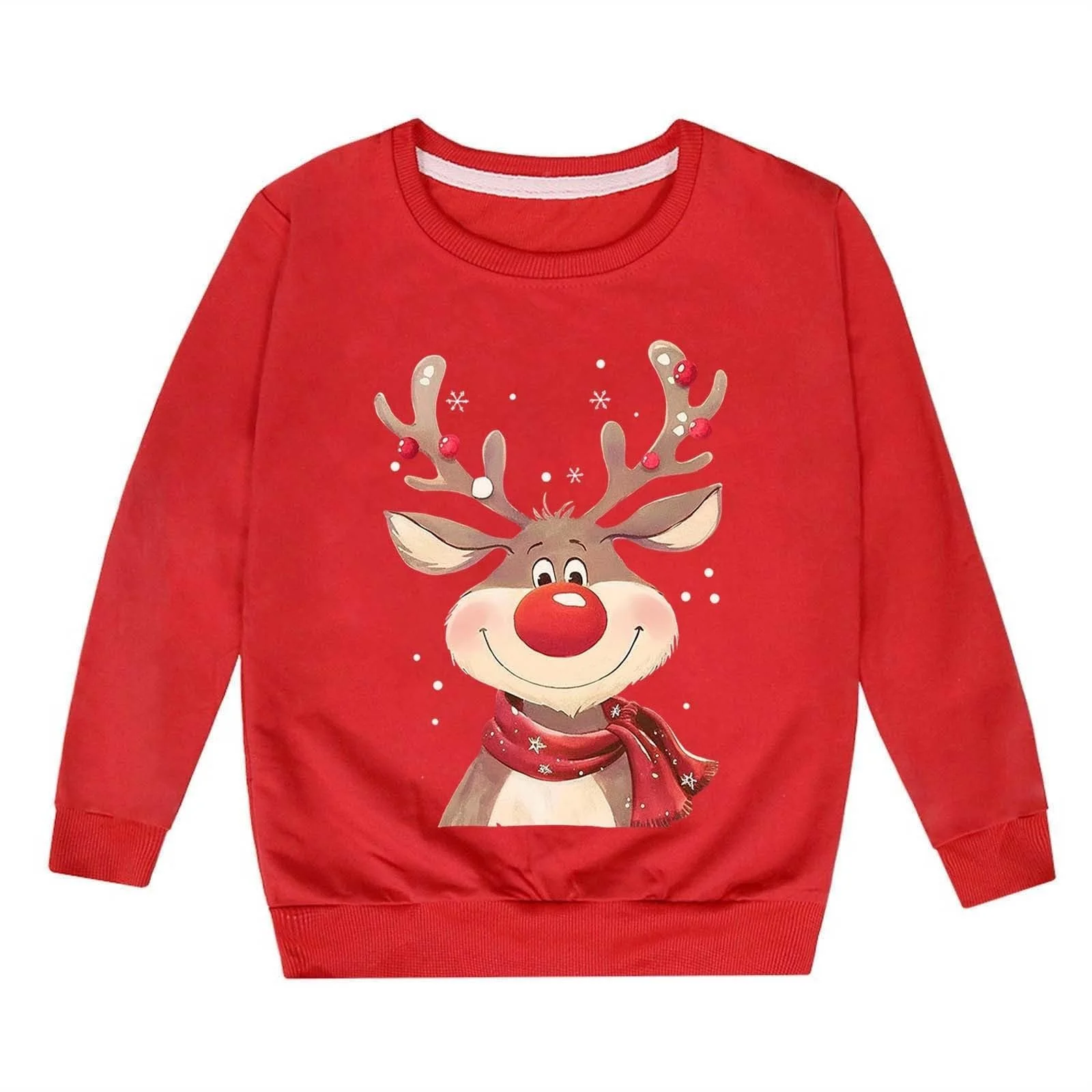 Світшот для дівчинки з довгими рукавами та круглим вирізом з графічним принтом, фото №2