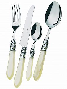 Набір столових приборів Bugatti Aladdin ALCAM-S4265, 49 предметів, колір слонової кістки - Фото 1