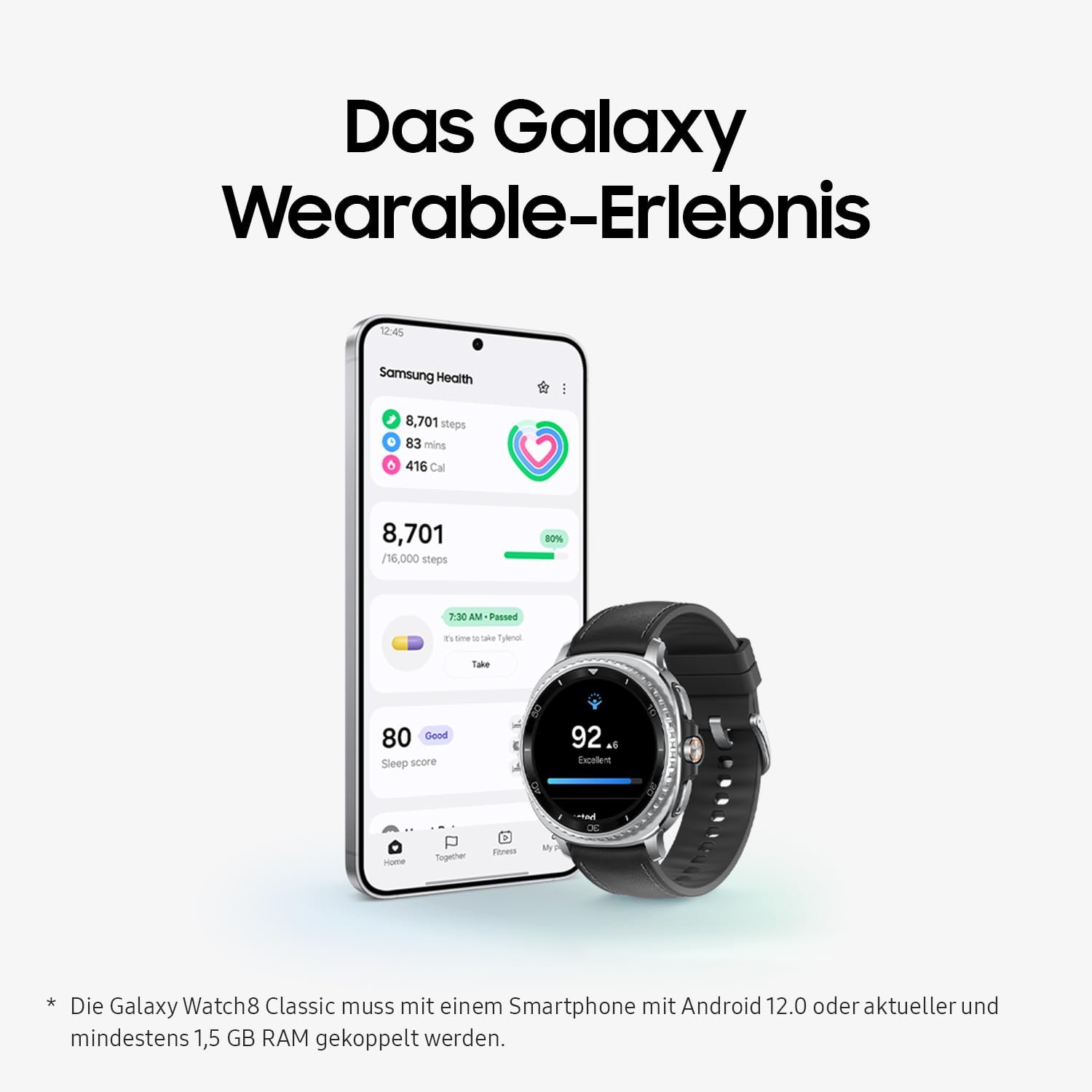 Смарт-годинник Samsung Galaxy Watch8 Classic 46 мм Bluetooth Чорний, фото №12