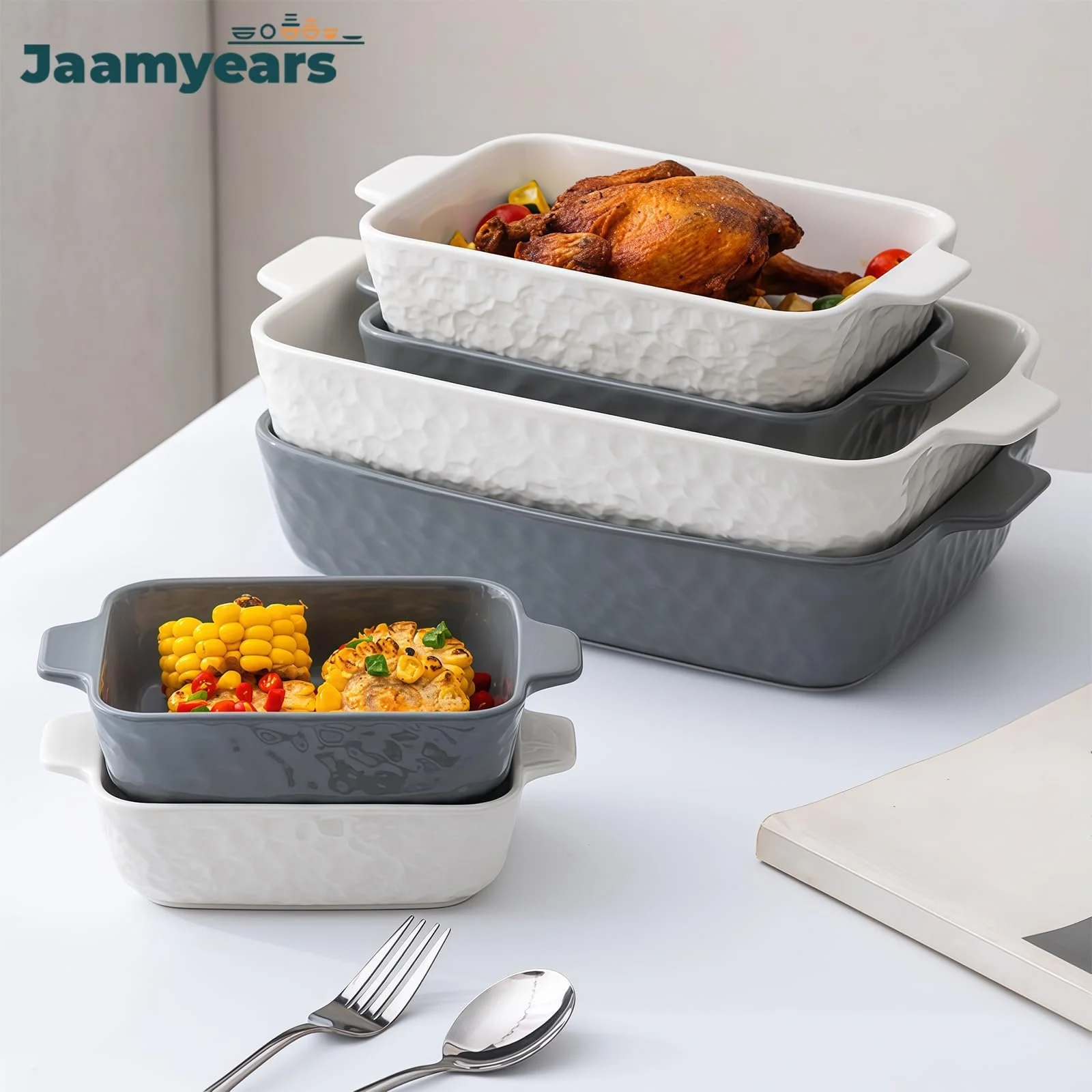 Набір форм для запікання керамічних 3 шт для лазаньї та духовки, фото №4