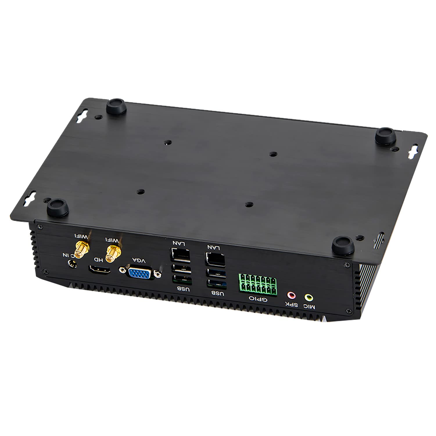 Міні-комп'ютер HUNSN IM06 I3 7020U 8G RAM 128G SSD 1TB HDD безвентиляторний 2 x LAN 6 x COM, фото №4