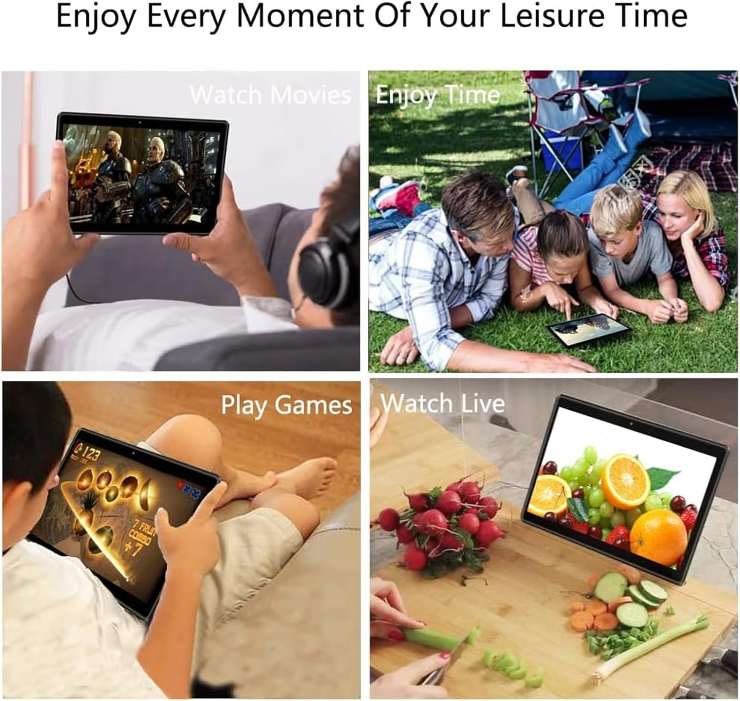 Планшет 10.1" Pritom M10 2+2/64Gb 3G 1-SIM Android 13 6000 mAh Cиній, фото №3