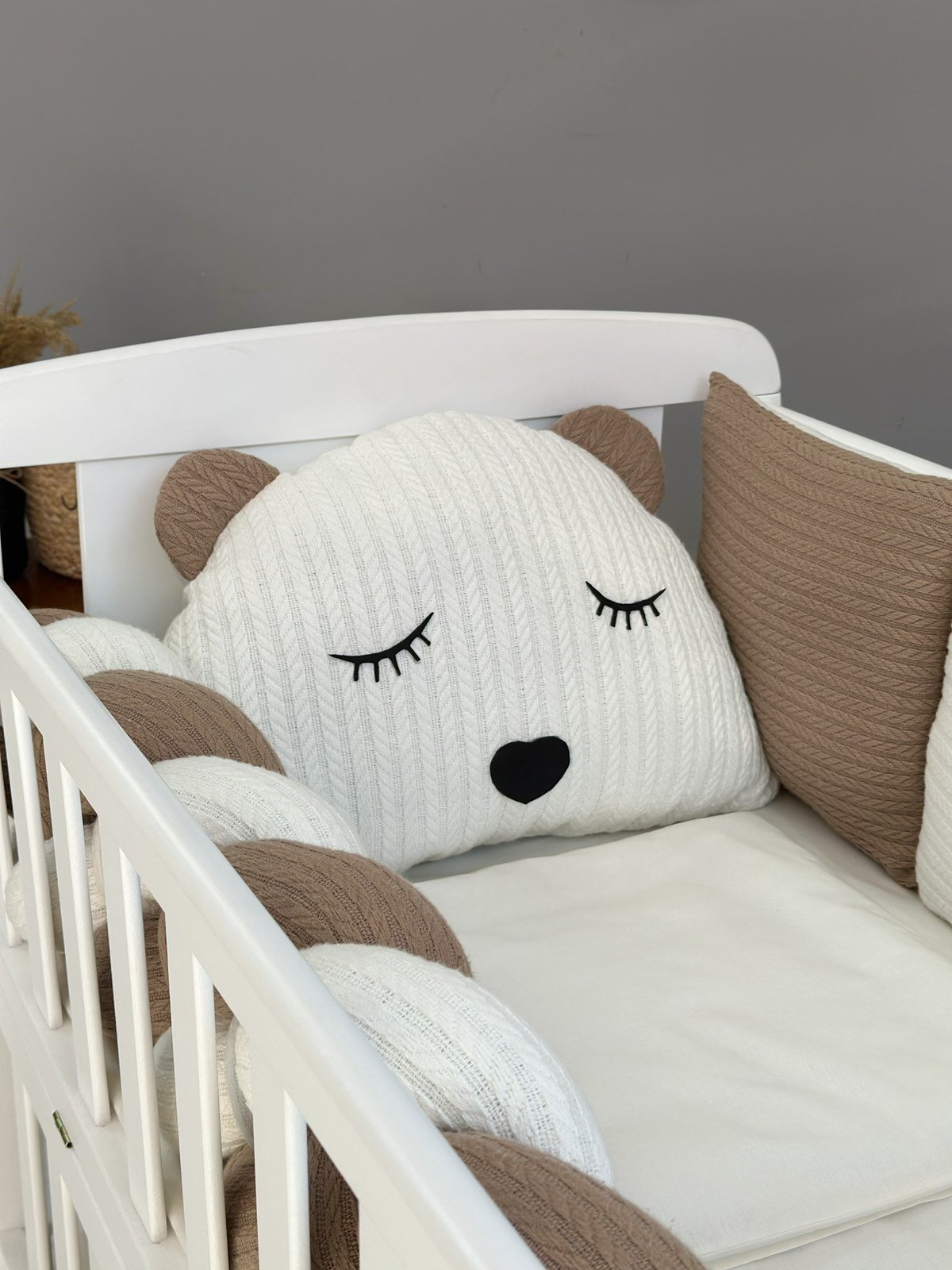 Комплект для новонародженого з бортиками подушками Ведмедик, фото №2 Комплект для новонародженого з бортиками подушками Ведмедик, фото №2