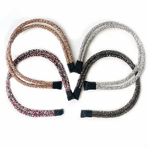 Обруч Блестящий со стразами, 4 шт synthetic.ua - Фото 1