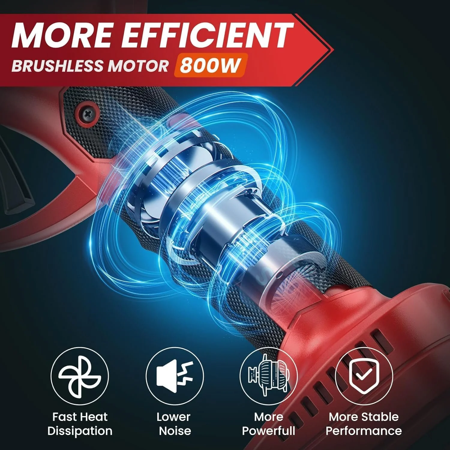 Акумуляторний сучкоріз 2-в-1 з телескопічною штангою 50 мм з 2 акумуляторами 21 В 2000 мАг, РК-дисплеєм, подовженням 2,5 м, 6-10 годинами роботи, безщітковим двигуном, фото №3