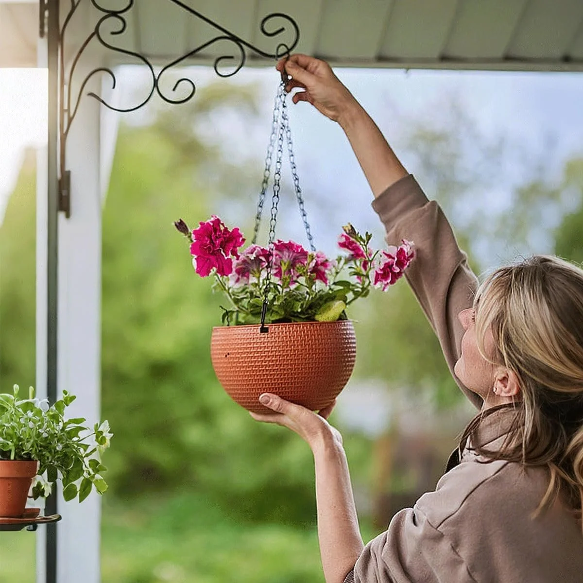 Ланцюги для підвісних кошиків Набір із 2 шт. Метал 40 см, фото №3