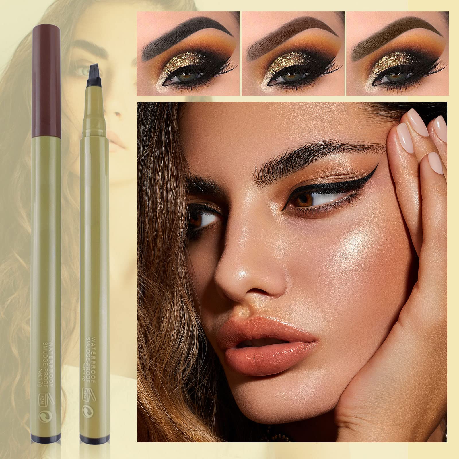 Олівець для брів Автоматичний Водостійкий 3 мл T23R713 (B, універсальний розмір), фото №7